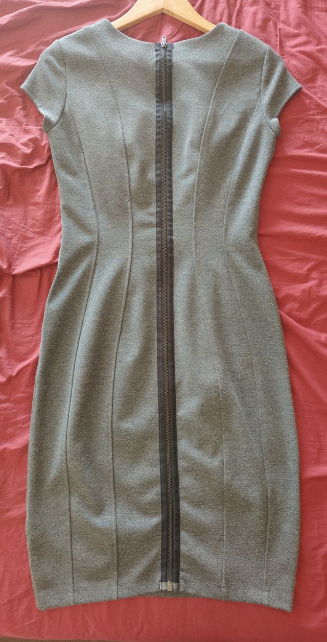Vestito tubino grigio donna
