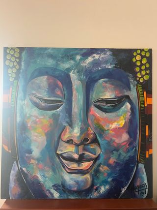 Cuadro al óleo de Buda