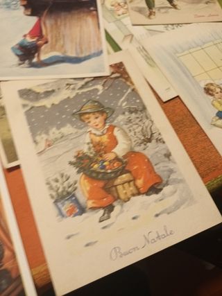 Cartoline Auguri Vintage Illustrate