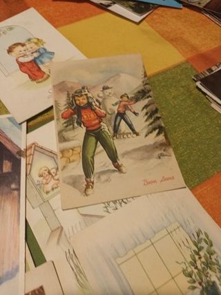 Cartoline Auguri Vintage Illustrate