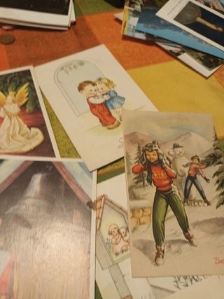 Cartoline Auguri Vintage Illustrate