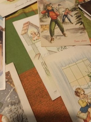 Cartoline Auguri Vintage Illustrate