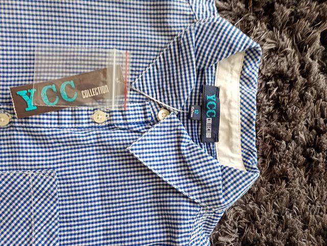 Camisa de niño azul cuadros YCC