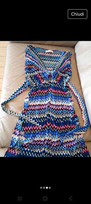 Abito donna elasticizzato zig-zag