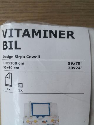 Funda nórdica VITAMINER BIL infantil