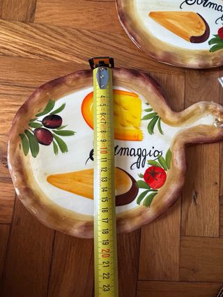 Coppia taglieri formaggio ceramica