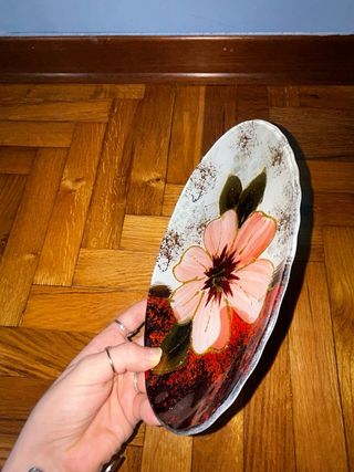 Ciotola svuota tasche ovale fiore