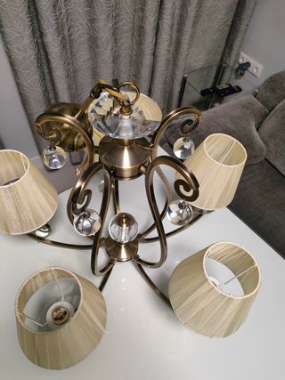 Lámpara de techo 5 brazos salón/dormitorio