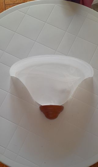 Plafoniere da parete vetro e legna