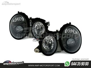 FAROS DELANTEROS XENON PARA MERCEDES CLASE CLK W208 FONDO NEGRO