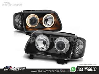 FAROS DELANTEROS OJOS DE ANGEL PARA VOLKSWAGEN POLO 6N2