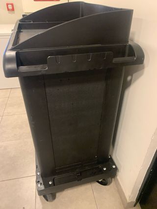 Carro de servicio negro limpieza, ideal para hotel