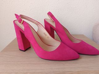 Zapatos de tacón fucsia talla 37