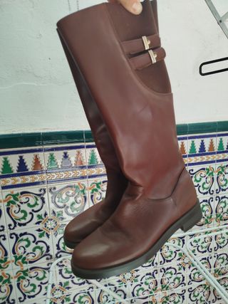 Botas altas marrones mujer