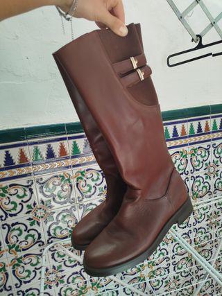 Botas altas marrones mujer