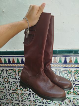 Botas altas marrones mujer