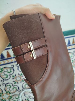 Botas altas marrones mujer