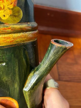 Caffettiera napoletana ornamentale decoupage legno