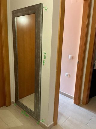 Espejo grande madera y cristal