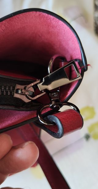 Bolso de piel italiano rojo