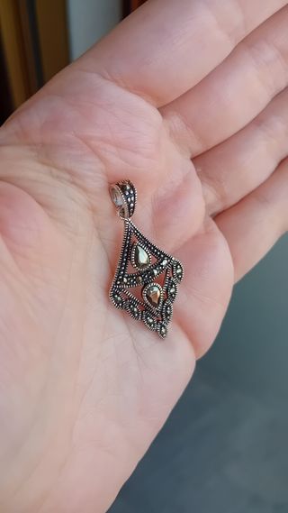 Ciondolo vintage argento rombo