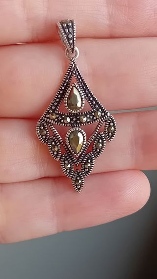 Ciondolo vintage argento rombo