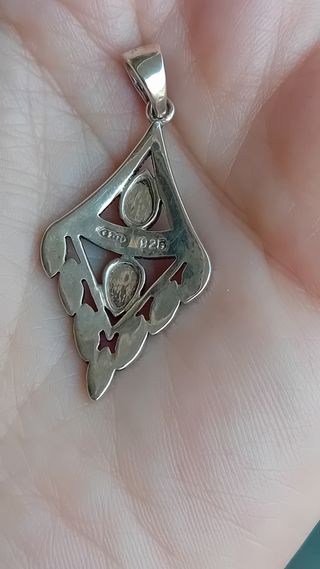 Ciondolo vintage argento rombo