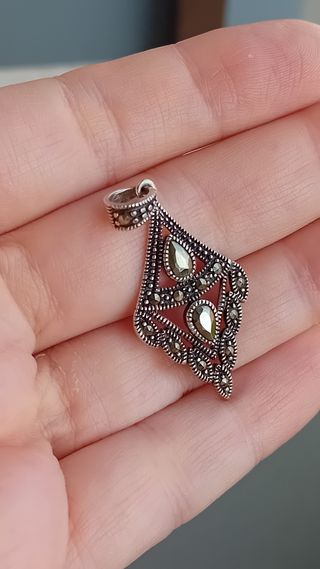 Ciondolo vintage argento rombo