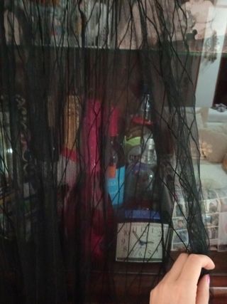 Falda transparente negra