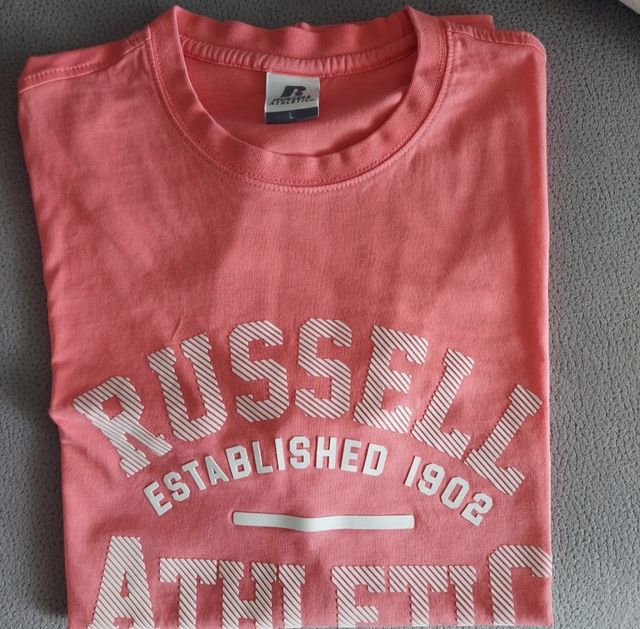 T-shirt Russell Athletic Uomo Rosa Taglia L