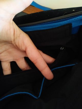 Bolso de piel azul