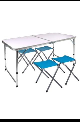 Mesa y Sillas Camping Plegables