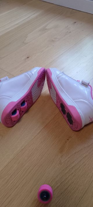 Zapatillas heelys 2 Ruedas Blancas y Rosas