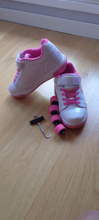 Zapatillas heelys 2 Ruedas Blancas y Rosas