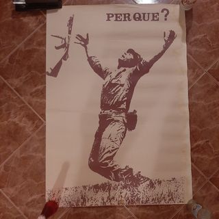 Per Qué? POSTER AÑOS 70 CONTRA LA GUERRA
