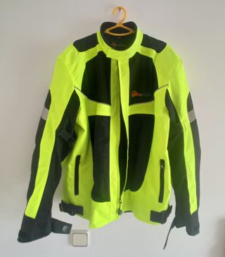 Chaqueta Moto Verano Negra y Amarilla