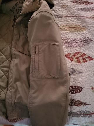 Chaquetón beige hombre