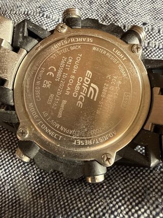 Reloj Casio Edifice Hombre Negro/Plata , con caja 