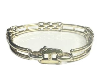 Pulsera eslabones caballero de oro amarillo 18K, L 23cm
