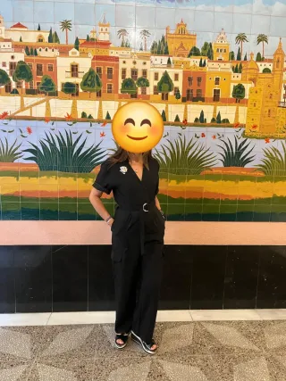 Mono Cargo Negro Mango