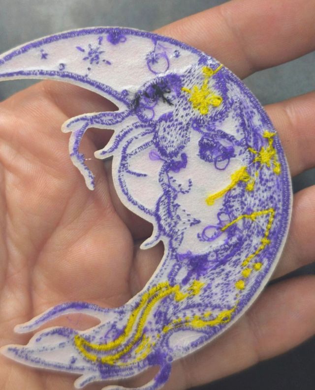 Parche Luna Morado y Rosa