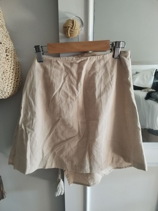 Minifalda beige