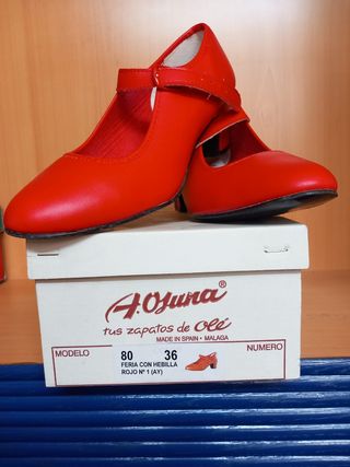 Zapatos Flamenco A. Osuna Talla 36 Rojos