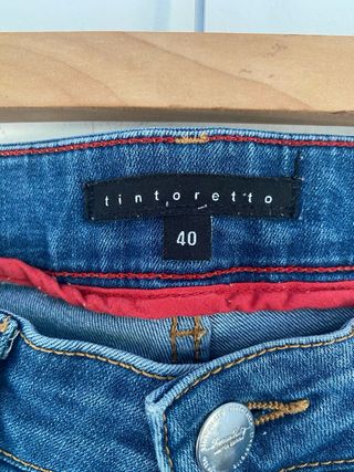 Pantalón vaquero Tintoretto Talla M bordado