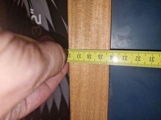 Espejo de madera y cristal.