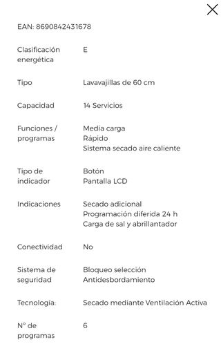 Lavavajillas SAIVOD blanco