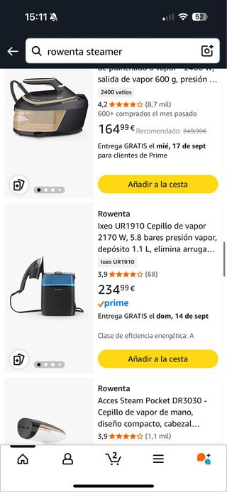 Rowenta Ixeo Cepillo de vapor