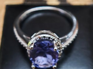 Anillo Plata de Ley y Tanzanita Ovalada