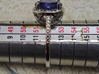 Anillo Plata de Ley y Tanzanita Ovalada