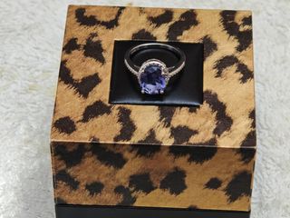 Anillo Plata de Ley y Tanzanita Ovalada